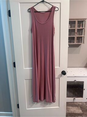A New Day Sleeveless Maxi Tank Dress in Dusty Rose